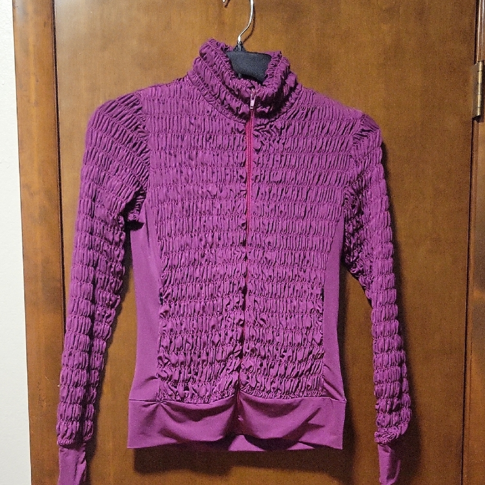 Anatomie Purple Ruched Zip Jacket S
